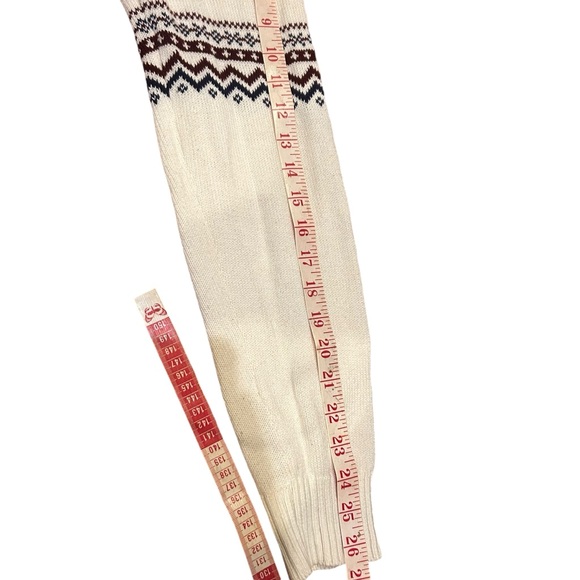 Men’s reindeer knit cream crewneck Chr sweater fair isle nordic - Picture 3 of 7